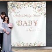 Baby In Bloom Baby Shower Backdrop