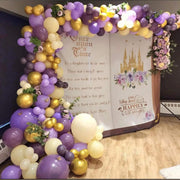 Red Floral Princess Birthday Party Backdrop Castle Fairytale Decor First Birthday Banner Baby Shower Photobooth Bridal Shower Party Prop