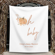 Oh Baby Pumpkin Baby Shower Backdrop