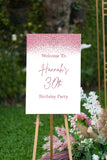 Rose Gold Birthday Sign Foam Board