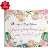 Going Bananas Girl Baby Shower Banner