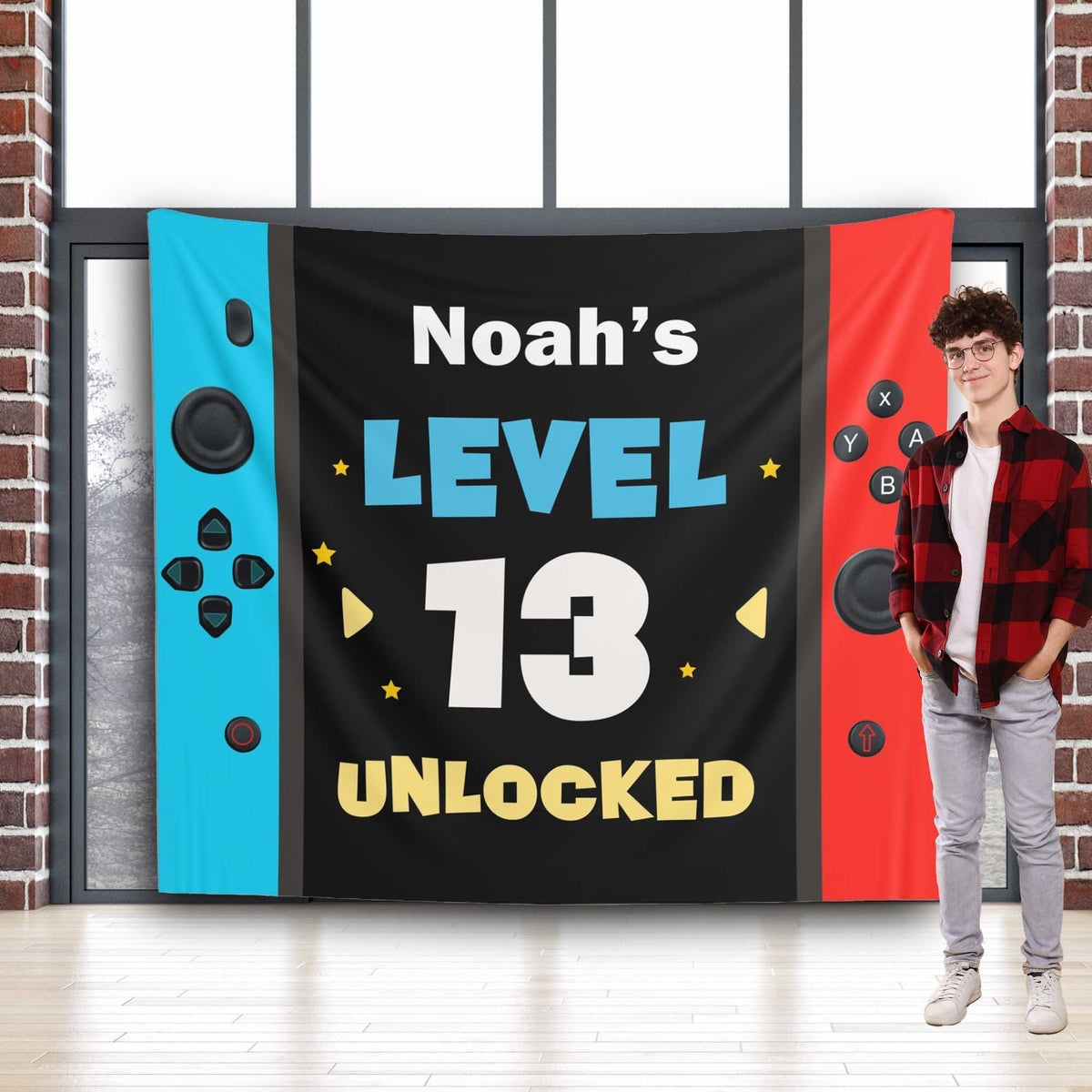 Video Game Birthday Backdrop