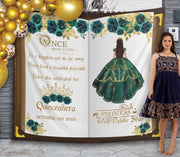 Emerald Green Quinceañera Backdrop