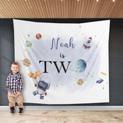 Outer Space Birthday Backdrop