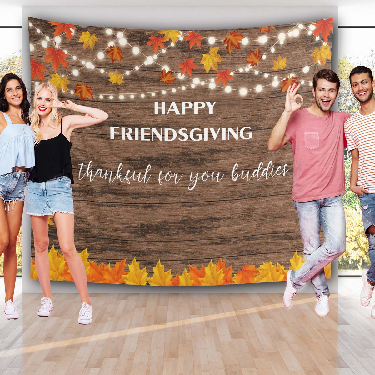 Happy Friendsgiving Backdrop