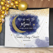 We are Over the Moon Baby Shower Backdrop