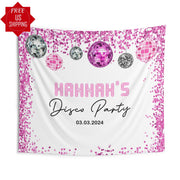 Pink Glitter Glow Party Disco Ball 70s Disco Dance Party