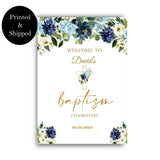 Foamboard Floral Welcome To The Baptism Poster