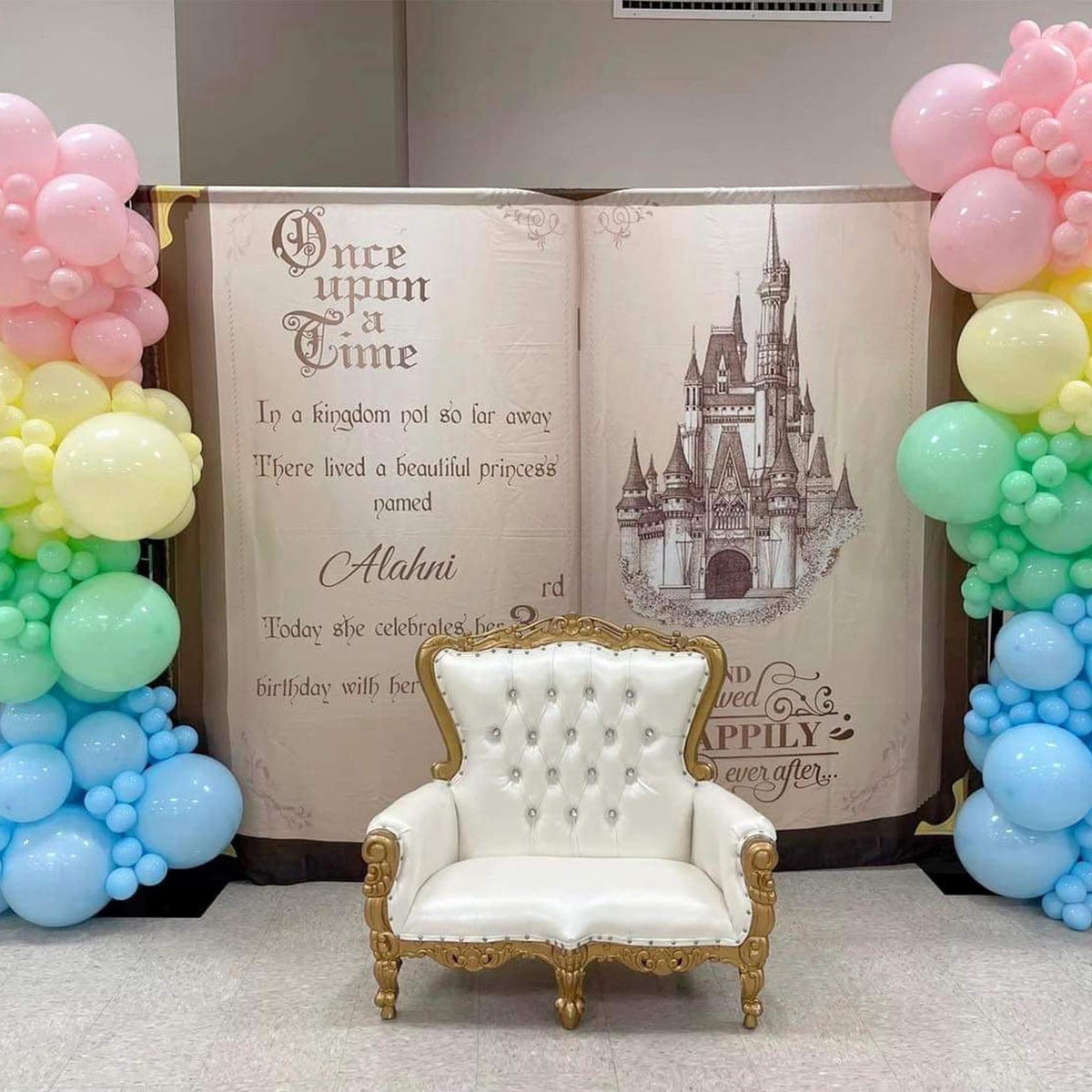 Vintage Storybook Birthday Backdrop