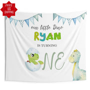 Dino Wild One 1st Birthday Party Banner