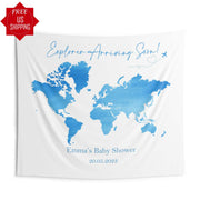 Explorer Arriving Banner Destination Baby Shower Gold Shower Decor