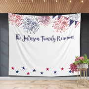 Family Reunion Backdrop 4th July Memorial Day Banner