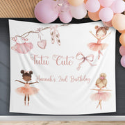 Ballerina Tutu Cute Birthday Backdrop Girl 2nd Birthday Party Banner