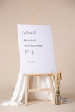Custom Name Minimalist Party Welcome Sign