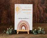 Printed Groovy One Rainbow Welcome Sign First Trip Around the Sun Birthday Foam Board 1st Birthday Poster Sunshine 1st Birthday Boho