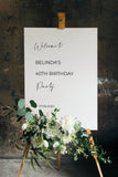 Custom Welcome Poster Birthday Foamboard Sign Personalized Simple Birthday Decorations