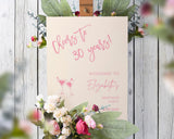 Pink Cocktail Welcome Sign 30th Birthday Poster Any Age Sign