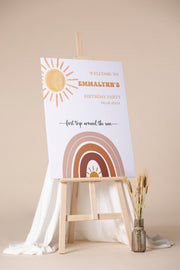 1st Birthday Poster Sunshine 1st Birthday Boho Printed Poster