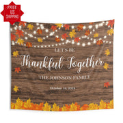 Family Gathering Banner Personalized  Rustic Autumn Friends Get Together