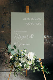 Sage Green Welcome Wedding Foam Board Sign Minimalist Welcome Wedding Poster