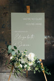 Sage Green Welcome Wedding Foam Board Sign Minimalist Welcome Wedding Poster