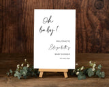 Baby Shower Foam Board Oh Baby Theme Sign Paper Poster Minimalist Welcome Sign Personalised Gender Neutral Decor Custom Name Baby Sprinkle