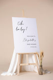 Minimalist Welcome Sign Personalised Gender Neutral Decor Custom Name Baby Sprinkle