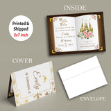 Princess Birthday Invitation Printed and Shipped Castle Party Invite Bulk Birthday Editable Fairytale Party invitation First Birthday Invite