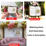Baby Shower Welcome Sign Printed Poster Royal Castle Book Foamboard Floral Baby Shower Decor Prince Princess Personalized Party Poster