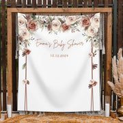 Christmas Baby Shower Backdrop Winter Holiday Boho Baby Sprinkle Decor