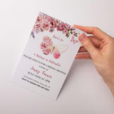 Butterfly Bridal Shower Invitation Printed & Shipped Floral Blush Butterfly Wedding Shower Invite Card Lifetime of Butterflies Bridal Brunch