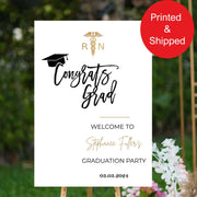 Nurse Graduation Party Decor Graduation Welcome Sign Foamboard RN Graduation Party Poster Class Of 2025 2024 Nursing Party Banner Printed