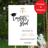 RN Grad Party Decor Nurse Graduation Welcome Sign Foamboard RN Graduation Party Poster Class Of 2025 2024 Nursing Party Banner Printed