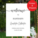 Graduation Welcome Sign Minimalist Graduation Party Foamboard Class of 2025 High School Graduation Poster Custom New Graduate Decorations