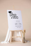 Class of 2025 Graduation Welcome Sign Custom Colors Minimalist Grad Party Foamboard High School Grad Hat Poster Senior College Matte Paper