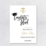 Nurse Graduation Party Decor Graduation Welcome Sign Foamboard RN Graduation Party Poster Class Of 2025 2024 Nursing Party Banner Printed