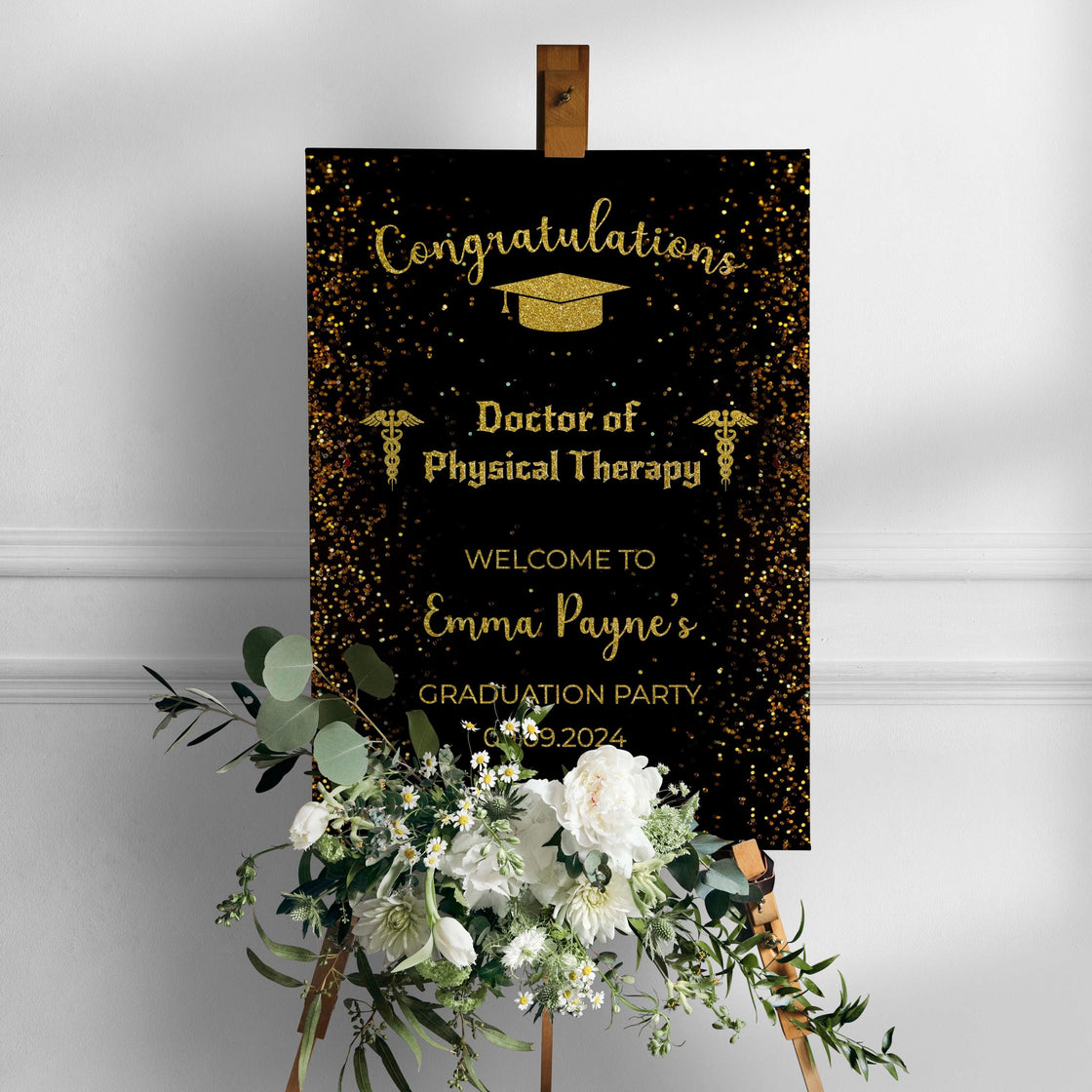 Doctor of Physical Therapy Graduation Foamboard Sign PT Grad Poster Dr of Physical Therapy Welcome Decor New Therapist Graduate 2024 2025