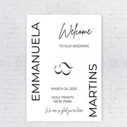 Modern Wedding Welcome Foamboard Sign Minimalist Welcome Poster Printed Shipped We're So Glad You're Here Personalized Welcome Poster