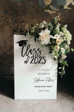 Class of 2025 Graduation Welcome Sign Custom Colors Minimalist Grad Party Foamboard