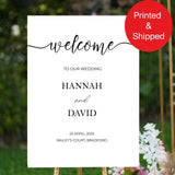 Wedding Welcome Sign Printed Shipped Custom Wedding Decor Wedding Signage Foamboard Minimalist Welcome Paper Poster Personalized Sign