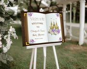 Floral Baby Shower Decor Personalized Party Poster