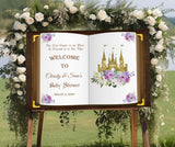 Printed Princess Prince Sign Baby Shower Welcome Foamboard Royal Castle Book Poster Paper