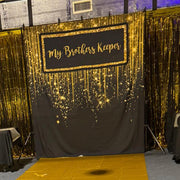 Custom Gold Glitter Backdrop Graduation Birthday Party Banner Wedding Photo Booth Bridal Shower Decor Personalized Event Background 01DS05