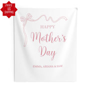 Happy Mother's Day Banner Coquette Bow  Mama Appreciation Banner