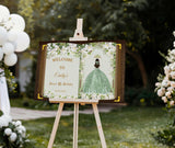 Printed Princess Party Sign Quinceañera Floral Welcome Sign