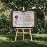 Tiara Crown Baby Shower Poster Book Entrance Sign