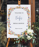 Printed Wildflower Sign Bridal Shower Welcome Foamboard