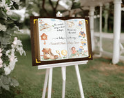 Over the Moon Shower Welcome Poster Baby Shower Entrance Sign