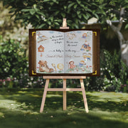 Printed Nursery Rhyme Baby Shower Sign Storybook Baby Shower Foamboard Over the Moon Baby Sprinkle Welcome Poster Baby Shower Entrance Sign