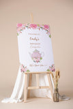 Lets Have Tea Personalized Blush Floral Kettle Decor